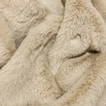 Мех искусственный Кролик светлый бежевый (Китай), пог. м.