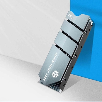Радиатор алюминиевый Jeyi для SSD M2 2280, серый