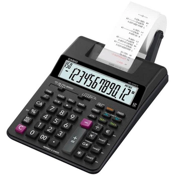 Калькулятор друкуючий напівпрофесійний Casio з адаптером (HR-150RCE-WB-EC)