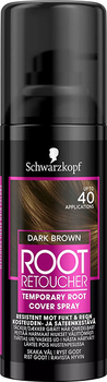 Tonująca farba na porost włosów w sprayu Schwarzkopf Root Retoucher Ciemnobrązowy spray 120ml (8410436289535)