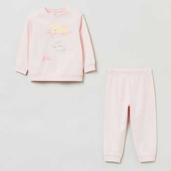 Piżama (koszulka z długim rękawem + spodnie) OVS Pyjama Girl Heavenly Pin 1812959 86 cm Różowa (8056781437834)