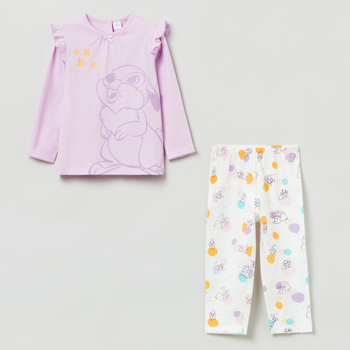 Піжама (футболка з довгими рукавами + штани) дитяча OVS Pyjamas Girl Lilac Snow 1816685 98 см Pink (8056781495599)