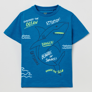 Koszulka dziecięca OVS T-Shirt S/S Caribbean Se 1799676 140 cm Niebieski (8056781060780)