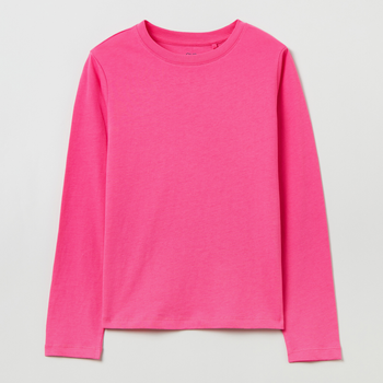 Підліткова футболка з довгими рукавами для дівчинки OVS T-Shirt L/S Solid Pink 1817812 164 см Рожева (8056781514504)