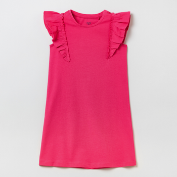 Sukienka dziecięca dla dziewczynki elegancka OVS Solid Dress 18-2140 Tpg 1803975 116 cm Różowa (8056781105818)