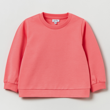 Bluza bez kaptura dziewczęca OVS Round Neck S Shell Pink 1817429 92 cm Różowa (8056781509050)
