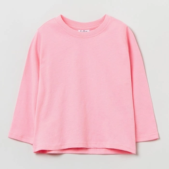 Koszulka z długim rękawem dziewczęca OVS T-Shirt Soli Candy Pink 1823680 86 cm Różowa (8056781611302)