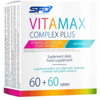 Комплекс вітамінів та мінералів SFD Vitamax Complex Plus 60 + 60 таблеток (5902837733043)