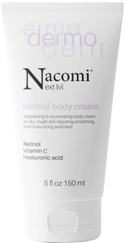 Крем для тіла Nacomi Retinol body cream Освітлювальний та омолоджувальний 150 мл (5902539717471)