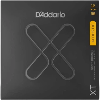 Струны для акустической гитары D'Addario XTABR1256 XT 80/20 BRONZE LIGHT TOP/ MEDIUM BOTTOM (12-56)