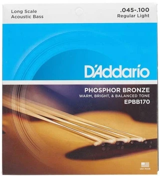 Струны для акустической бас-гитары D'Addario EPBB170 ACOUSTIC BASS PHOSPHOR BRONZE LIGHT 4-STRING (45-100)