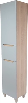 Пенал-шкаф в ванную напольный ВАНЛАНД Wood WP-40 L G левосторонний серый