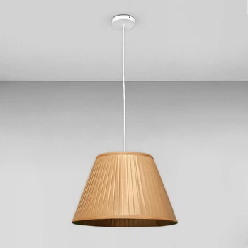 Люстра подвесная с абажуром Light House LS-18957-1 GD белый, плафон&nbsp;темно-бежевый