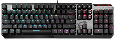 Клавіатура дротова MSI Vigor GK50 Kailh Low Profile USB Black (S11-04US254-GA7)