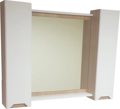 Зеркальный шкаф ВАНЛАНД Wood WMC-100 W белый