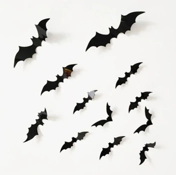Летучие Мыши Halloween Декор 3D | Черный