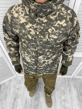 Мужская зимняя Куртка SoftShell до -20°C со съемной флисовой подкладкой пиксель размер XXL