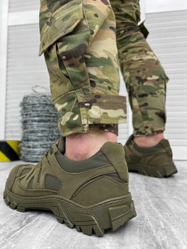 Чоловічі замшеві Кросівки з мембраною Gore-Tex / Взуття із протекторною підошвою хакі розмір 44