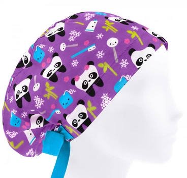 Медицинская шапочка женская HeadwearUniverse универсальная принт Зубы панда
