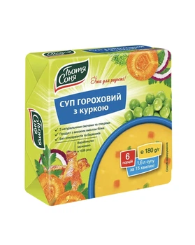 Суп гороховий з куркою"Тьотя Соня" Брикет 180г