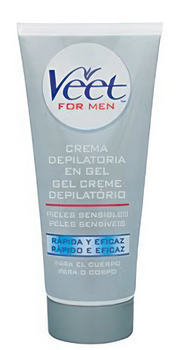 Крем для депіляції чоловічий для чутливої ​​шкіри Veet For Men Sensitive Skin Depilatory Cream 200 мл (8410104249601)