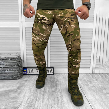 Легкі чоловічі Штани Ріп-стоп з регулюваними стяжками під колінами / Міцні Брюки мультикам розмір XL