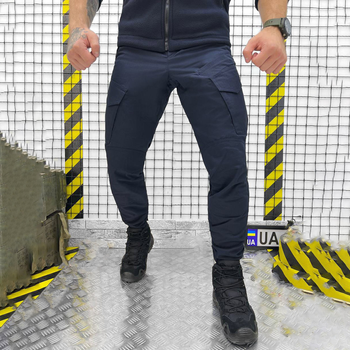 Мужские крепкие Брюки Kayman ДСНС с накладными карманами / Плотные Брюки рип-стоп синие размер XL