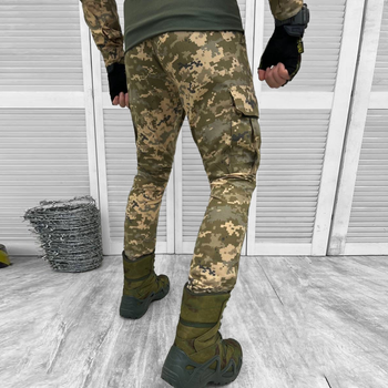 Легкі Чоловічі штани з регульованими манжетами піксель мм14 / Міцні Поплінові Брюки розмір S