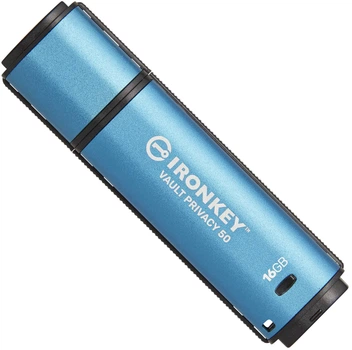 Флеш пам'ять USB Kingston IronKey Vault Privacy 50 16GB USB 3.2 Type-A Blue (IKVP50/16GB)