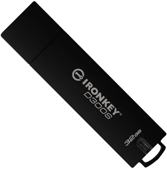 Флеш память USB Kingston IronKey D300S 32GB USB 3.1 Black (IKD300S/32GB)