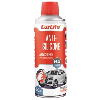 Антисилікон засіб знежирення CarLife 450мл очищувач для поверхонь силіконів жирів та клею (LI-D_22-O)