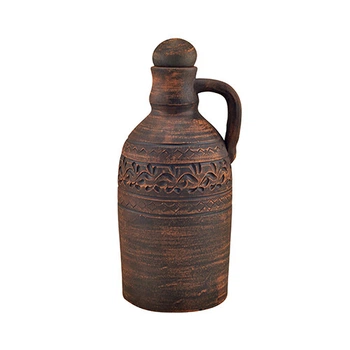 Пляшка глиняна для алкоголю 1л (різбл.) KR5065-2
