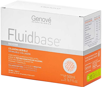Харчова добавка Genové Fluidbase Rederm Collagen Drinkable 20 пакетиків (8423372800450)