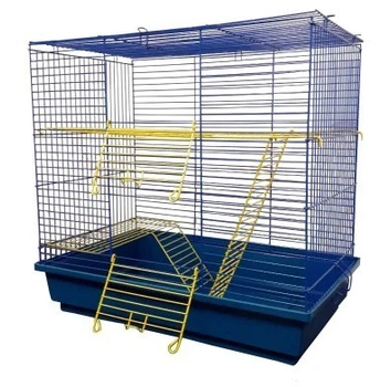 Клітка для гризунів Криска Максі у фарбі Синій / Жовтий 47 x 28 x 45