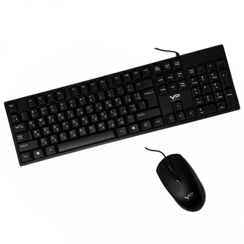Комплект Клавиатура + Мышь Veron X30 USB Corded проводные USB, проводная, тонкая, компактная чёрный (759917)