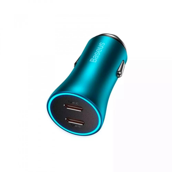 АЗУ Baseus Golden Contactor Pro Dual Fast Charger Car Charger C+C 40W Dark Blue (759788)