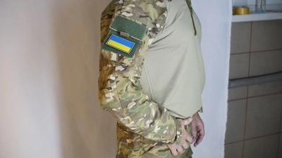 Шеврон Флаг Украины На Липучке Большое Знамя Желто-Синий UK91