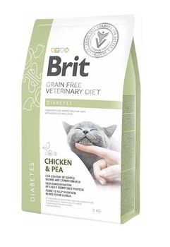 Сухий корм для дорослих кішок Brit VetDiets Cat Diabets при діабеті та гіперглікемії з куркою та горохом 2 кг (8595602528523)