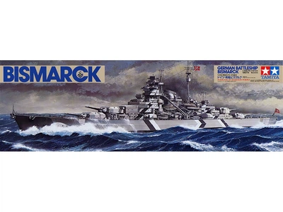 Сборная модель 1/350 немецкий линкор Бисмарк Bismarck Tamiya 78013
