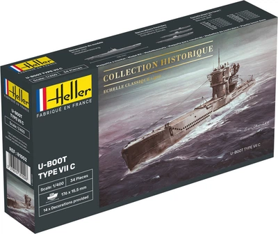 Сборная модель 1/400 подлодка Коллекция Historique U-Boot Type VII C Heller 81002