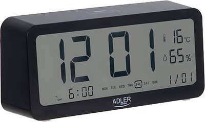 Настільний годинник-будильник Adler AD 1195b Black (5903887809450)