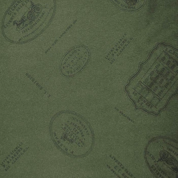 Вискоза подкладочная зеленая темная с "логотипом" ш.140 (19047.004)