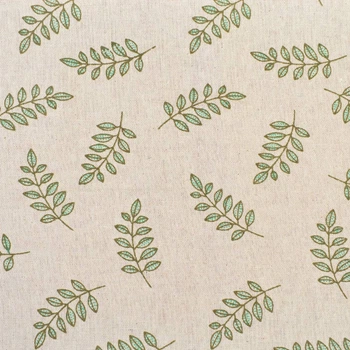 Деко лен ветки оливковые, бежевый, ш.155 (20501.053)