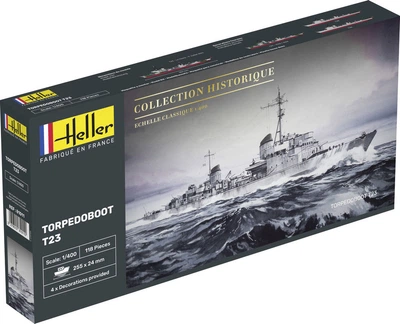 Сборная модель 1/400 Скоростной штурмовик катер Коллекция Historique Torpedoboot T23 Heller 81011