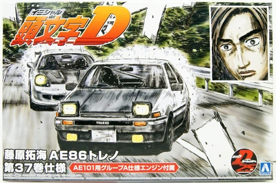 Сборная модель 1/24 автомобиль Initial D Fujiwara Takumi AE86 Trueno Specification Aoshima 05961