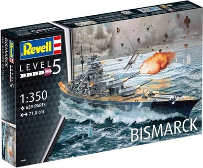 Сборная модель 1/350 немецкого линкора "Бисмарк" Bismarck Revell 05040