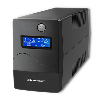 ИБП с симулированной синусоидой Qoltec QLT450 240W 450VA LED, AVR, RJ45, 2xSCHUKO, 1x12V 4.5Ah