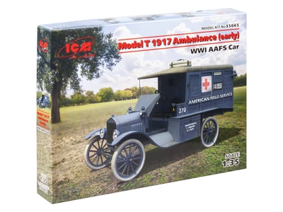 Сборная модель ICM Модель T 1917 санитарная ранняя , Автомобиль американской санитарной службы 1СВ 35665