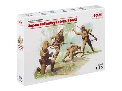 Сборная модель ICM Японская пехота 1942-1945 г. 4 фигуры 35568