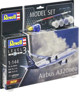 Стартовий набір для моделізму Цивільний літак Airbus A320 Neo Luft Revell 63942